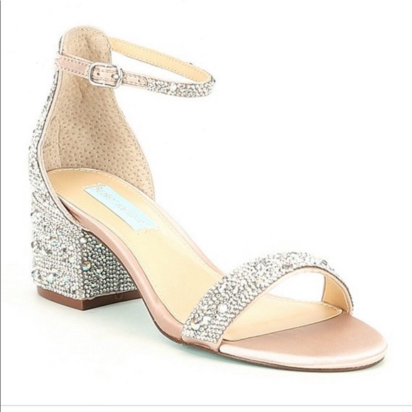 Betsey Johnson Blue Mari Wedding Bridal Shoe - Picture 2 of 8